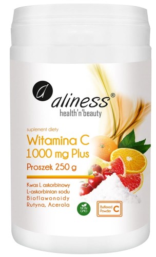 Aliness Witamina C 1000 Buforowana Plus bioflawonoidy Proszek 250 g 