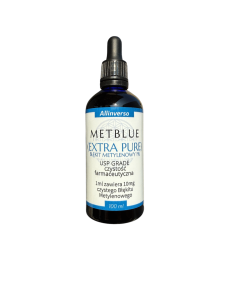 METBLUE Błękit Metylenowy roztwór 1% USP grade czystość farmaceutyczna 100ml Allinverso