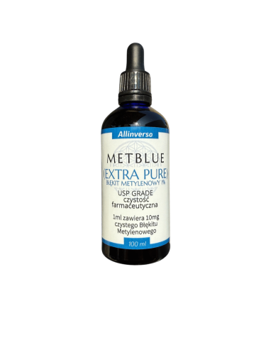 METBLUE Błękit Metylenowy roztwór 1% USP grade czystość farmaceutyczna 100ml Allinverso